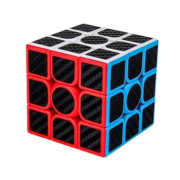 Cube Magique Meilong Moyu Cubing Classroom Fibre de Carbone, adhésif antidérapant avec Rotation Plus Rapide, Facile et Doux, 