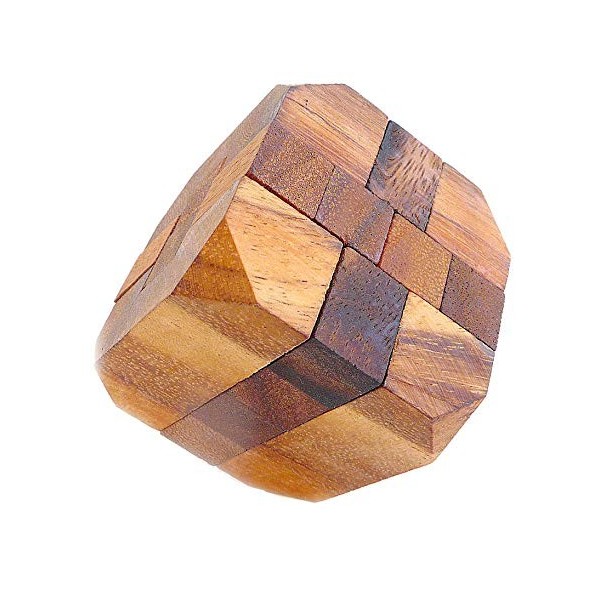 Logica Jeux Art. Diamant Mini - Casse-tête 3D en Bois Précieux - Difficulté 4/6 Extrême - Collection Leonardo da Vinci