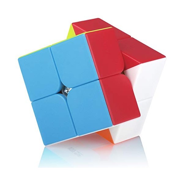 Speed Cube 2x2 2x2x2 Stickerless Magic Puzzle Cube de Vitesse Magique Cadeau de Vacances pour Enfants Adultes sans Autocolla