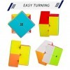 Coolzon Speed Magic Cube 2x2x2, Cube Magique 3x3 Stickerless 3D Puzzle Cube Brain Teasers pour Enfants et Adultes