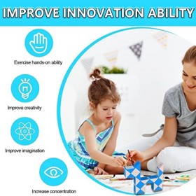 Serpent Magique, Snake Puzzle Cube, Mini Magic Snake, 24 Blocs Magic Cube de Serpent Twist Puzzle, Jouets Mini Cubes de Vites