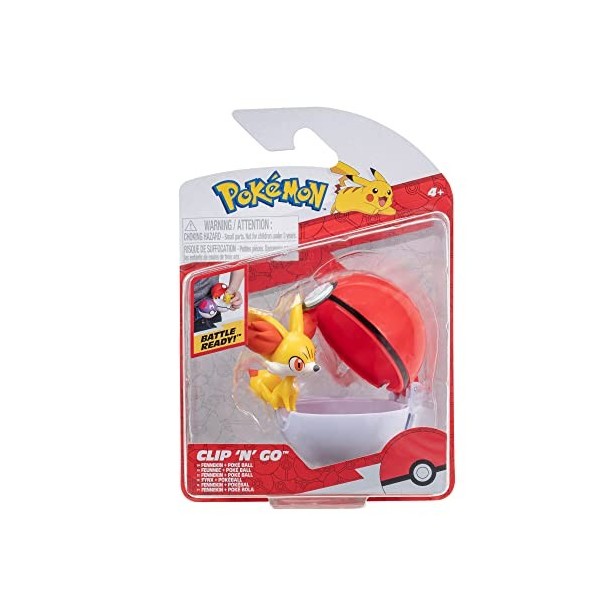 Pokémon PKW3134 – ClipnGo Poké Balls – Igamaro & Poké Ball officiel avec figurine de 5 cm