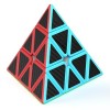 Vdealen Cube Magique Pyraminx Cube Puzzle Pyramide Jouet de Voyage à Torsion Rapide et Lisse pour Les Enfants Kohlefaser-Aufk