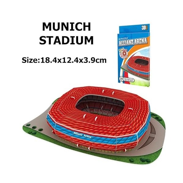 Aixin Terrain de Football Miniature 3D Bricolage Puzzle stades de renommée Mondiale modèles Jeu de Football Jouets périphériq