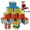 Lot de 12 mini cubes magiques, 3 x 3 x 3 cm, mini cubes de fête, jouets magiques, cadeaux, idéal comme petit cadeau danniver