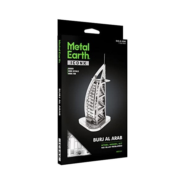 Metal Earth - 5061312 - Maquette 3D - Iconx - Burj Al Arab - 12 x 5 cm - 1 pièce