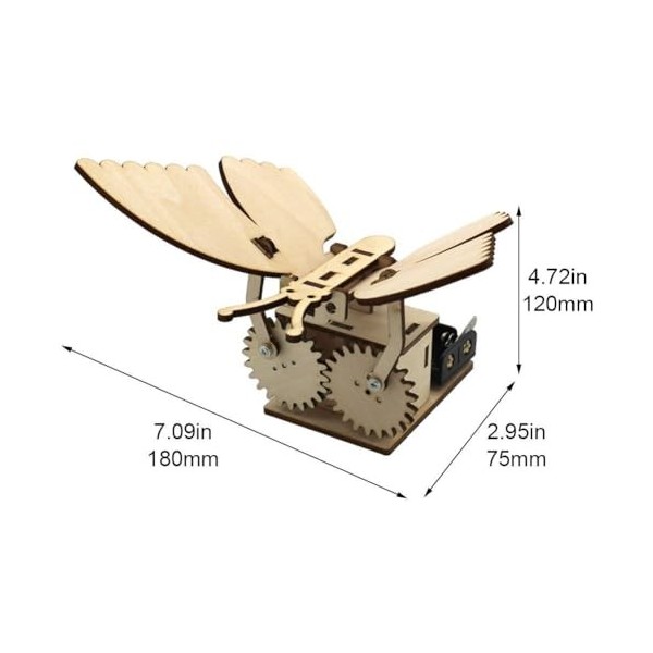 Puzzles 3D Puzzles Modèle De Papillon Mécanique Jouet De Construction De Modèle De 3D Puzzle en Bois Eco Modèles dapprentiss