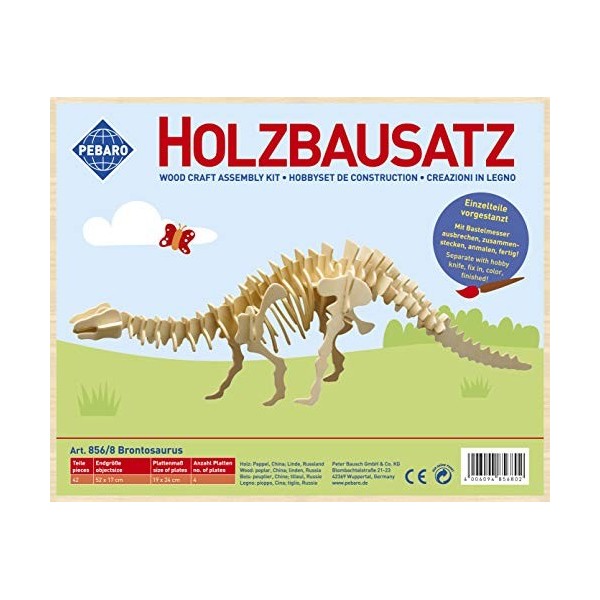 Kit de Construction en Bois 3D Puzzle Brontosaurus