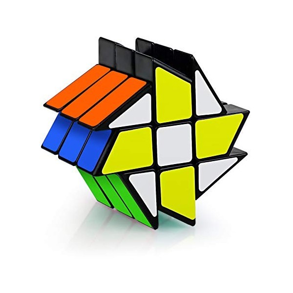 Coolzon Speed Magic Cube Fenghuolun 3x3, Cube Magique 3x3 avec Autocollant de PVC 3D Puzzle Cube Brain Teasers pour Enfants e