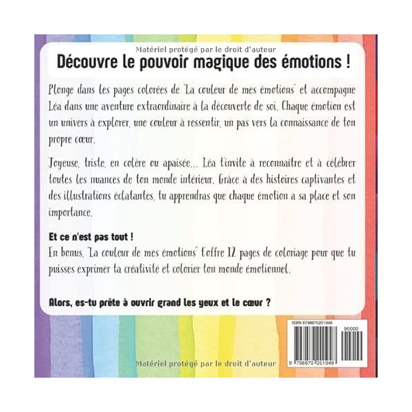 La Couleur de Mes Emotions: Des histoires originales pour appente à maîtriser les émotions - Un livre tout en belles illustra