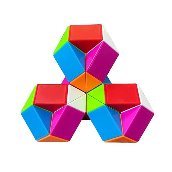 EACHHAHA Serpent Magique 24 Blocs-Magic Snake Cube-Snake Puzzle-Casse-tête Jeu de Cerveau-Convient comme Cadeaux de Noël et d