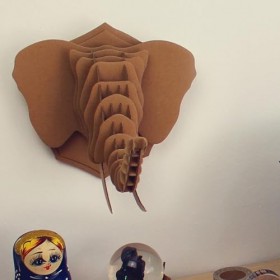 Maquette Éléphant en Carton - Puzzle 3D à Assembler pour Adultes et Enfants - Construction de 30cm - Kit de Jouet Cadeau - Na