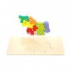 XJYHUE Puzzle en Bois pour Enfants, Jouet Montessori Licorne 3D Puzzles, Puzzle à Encastrements, éducation Jouets Jouets, Jeu