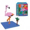 Deluxebase- Microbricks-Flamingo Puzzles 3D, Multicolore 50371 