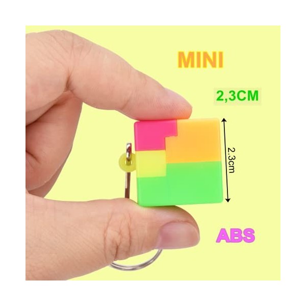 Willingood 3D Puzzle Cube Toy, 12 pièces Mini Puzzle logique détachable en Forme de Cube, PVC Intelligence Puzzle Dice Puzzle