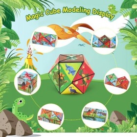 TonStyle Cube Magique, Puzzle 3D, Transformant Jouet Anti-Stress, Cube Soulager Le Stress et lAnxiété Jeu éducatif Cadeaux Cr