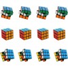 Speed Cube 3x3 Cube Magique, Cube Magnétique 12 Pièces Cube de Vitesse Magique, Puzzle 3D Cube Original, Puzzle Cube Stickerl