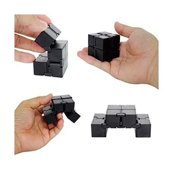 Gobus Oostifun Infinity Cube 2x2 1x2x4 Cube Magique Doigt Jouet 3D Puzzle Jouet Casse-tête Noir