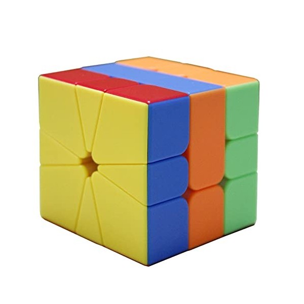 Oostifun Gobus Shengshou Mr.M SQ1 Magic Puzzle Cube M Version SQ-1 Cube tournant 3D avec Un Support de Cube sans Autocollant 