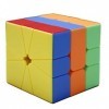 Oostifun Gobus Shengshou Mr.M SQ1 Magic Puzzle Cube M Version SQ-1 Cube tournant 3D avec Un Support de Cube sans Autocollant 