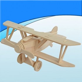 DEARMAMY DIY Hydravion Puzzle en Bois 3D Jouet Kit Bois Artisanat Construction Modèle Kit Avion Créatif Puzzle Modèle Kits In