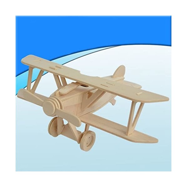 DEARMAMY DIY Hydravion Puzzle en Bois 3D Jouet Kit Bois Artisanat Construction Modèle Kit Avion Créatif Puzzle Modèle Kits In