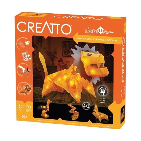 Thames & Kosmos , 03479 , Creatto: Safari , Build 4 different models , Lion, Ostrich, Snake & Rhinoceros , Age 8 +