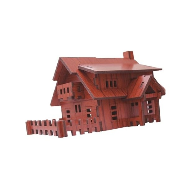 perfk Puzzle 3D Architecture cabane bâtiments Puzzle 3D Mains sur capacité Ornement pour Adolescents Adultes garçons Filles C
