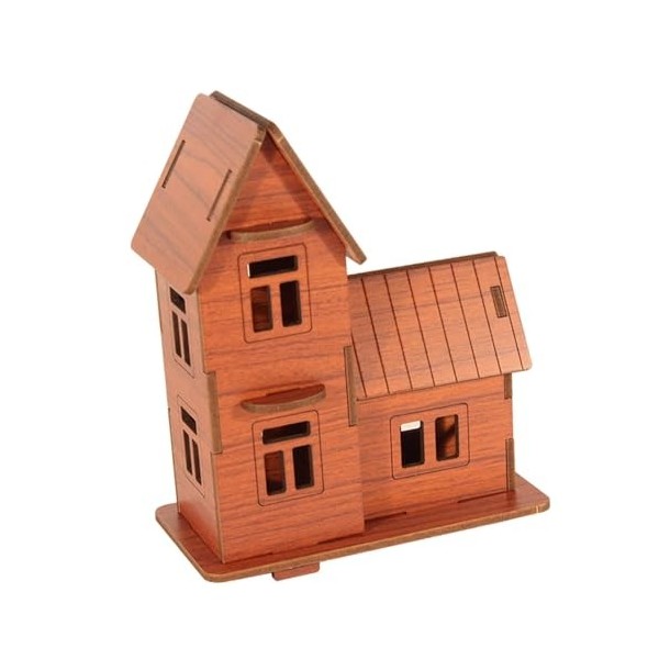 perfk Puzzle 3D Architecture cabane bâtiments Puzzle 3D Mains sur capacité Ornement pour Adolescents Adultes garçons Filles C