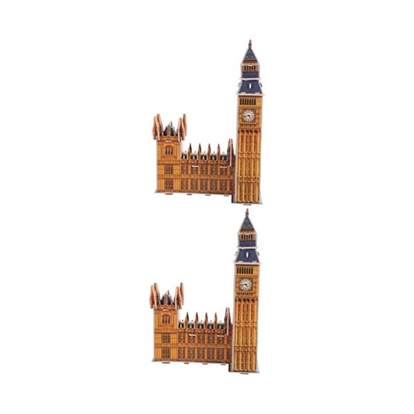 Toyvian 1 Jeu Casse-tête Big Ben Statue De Big Ben Angleterre Jeu De Construction Big Ben Décor Big Ben Angleterre Figurine L