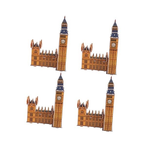 Toyvian 1 Jeu Casse-tête Big Ben Statue De Big Ben Angleterre Jeu De Construction Big Ben Décor Big Ben Angleterre Figurine L