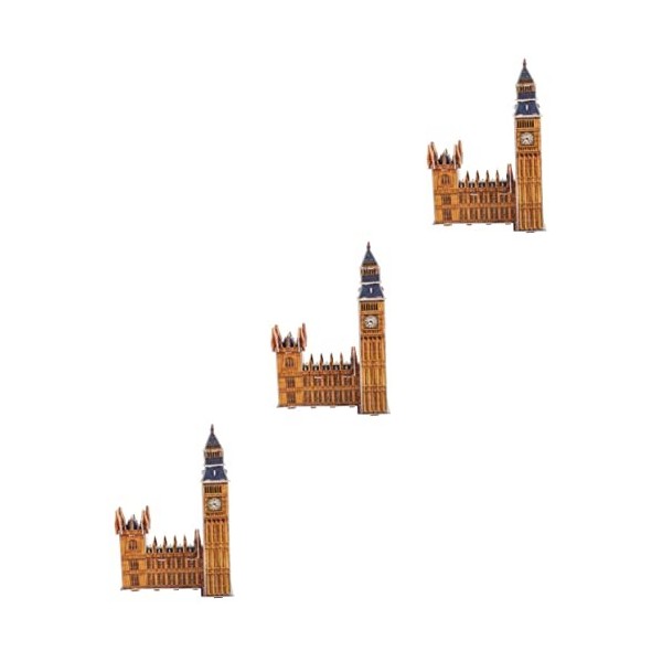 Toyvian 1 Jeu Casse-tête Big Ben Statue De Big Ben Angleterre Jeu De Construction Big Ben Décor Big Ben Angleterre Figurine L