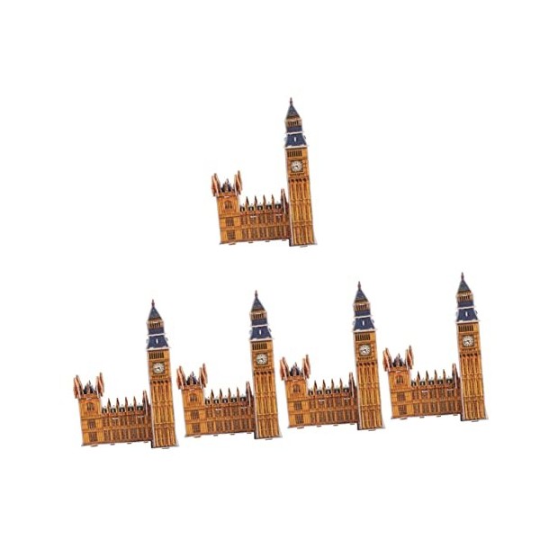 Toyvian 1 Jeu Casse-tête Big Ben Statue De Big Ben Angleterre Jeu De Construction Big Ben Décor Big Ben Angleterre Figurine L