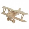 Toyvian Construire des Maquette Bois Avion en Bois Non Fini Miniature en Bois Avion 3D Puzzle en Bois Avion Sculpture Modèle 