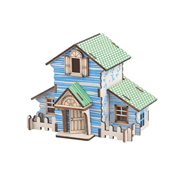 TOYANDONA 1 Pc Maison De Puzzle Casse-tête Chalet Puzzle 3D Jouet De Construction De Chalet Casse-tête Maison 3D Trousse De B