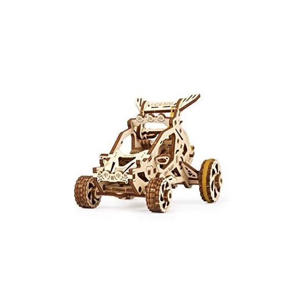 UGEARS Mini Buggy - Puzzle 3D pour Enfants et Adultes - Kit de modèle mécanique de Petit véhicule à Moteur - Kits de modèle e