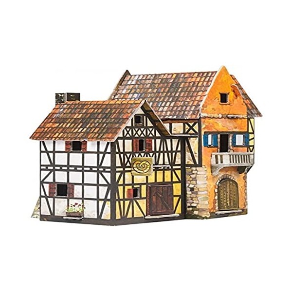 Keranova keranova243 16 x 10 x 17 cm Clever Papier Ville médiévale Bakery Puzzle 3D