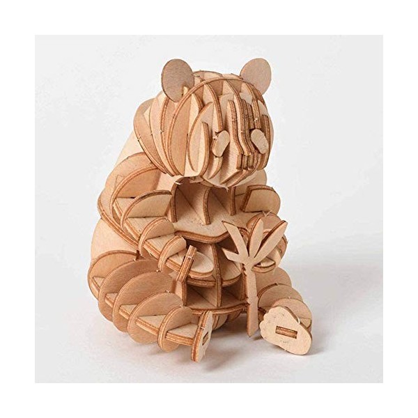 LAARNT 3D Puzzle en Bois en Panda，Maquettes de Panda de Casse-tête taillé au Laser，Jouet de modèles de Construction pour Adul