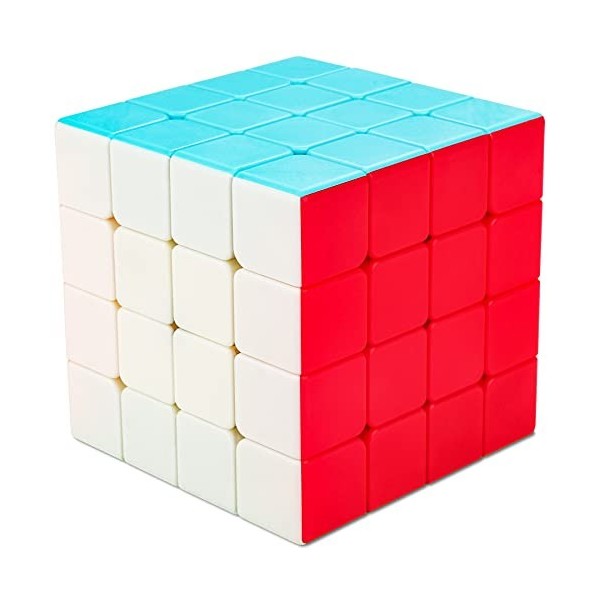 Coolzon Speed Magic Cube 4x4x4, Cube Magique 4x4 Stickerless 3D Puzzle Cube Brain Teasers pour Enfants et Adultes