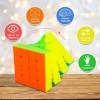 Coolzon Speed Magic Cube 4x4x4, Cube Magique 4x4 Stickerless 3D Puzzle Cube Brain Teasers pour Enfants et Adultes