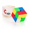 CUBIDI® Cube Magique 2x2 - Type Sydney - Carbon Speedcube de Vitesse avec Caractéristiques de Rotation Optimisées - Classique