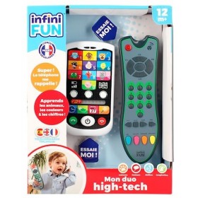 Infini Fun - Mon Duo High-Tech téléphone + télécommande - 1 télécommande trilingue Français/Anglais/Espagnol & 1 téléphone Ul