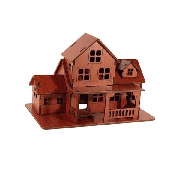 MagiDeal Puzzle 3D Maison en Bois, Jouet de Construction, Cadeau danniversaire, décoration de Maison pour Adultes et Enfants