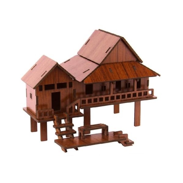 MagiDeal Puzzle 3D Maison en Bois, Jouet de Construction, Cadeau danniversaire, décoration de Maison pour Adultes et Enfants