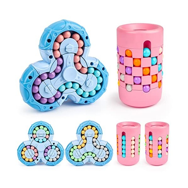 deAO Magic Bean Cube Rotatif,Haricot Magique,Rotatif Petites Perles Cube Magique Puzzle,Jouet Puzzle Créatif À Main,Magic Bea