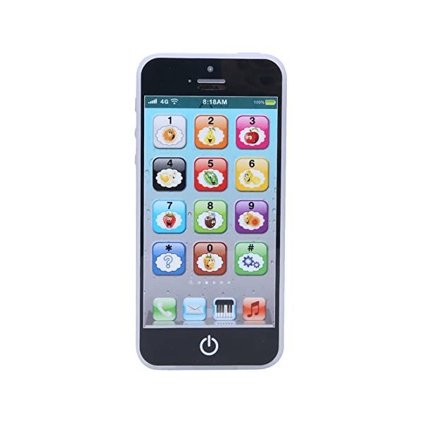 Téléphone portable éducatif de bébé, lumière de musique de jouet de téléphone denfants pour les enfants de bébé 0, 1 