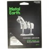 Metal Earth Puzzle 3D Armure de Cheval - Puzzle en métal darmatures pour adultes Niveau modéré de 8,89 x 2,29 x 9,65 cm