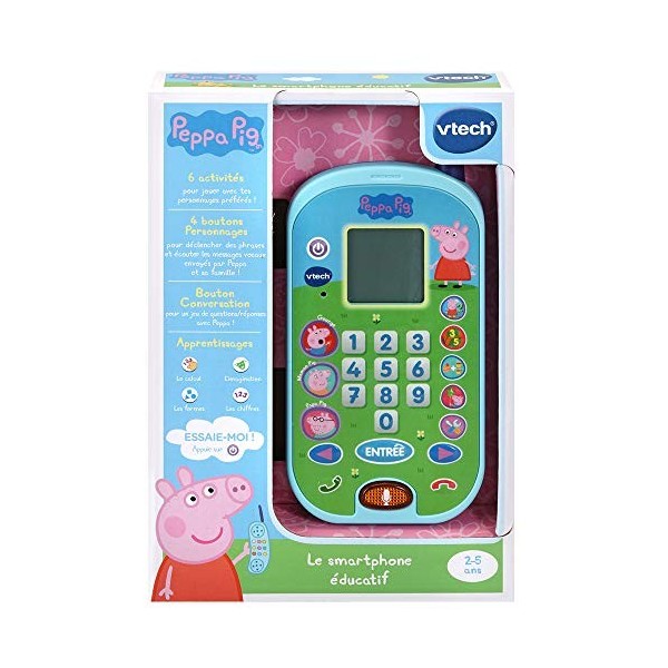 Téléphone pour enfants Vtech- Peppa Pig 80523105, version française multicolore