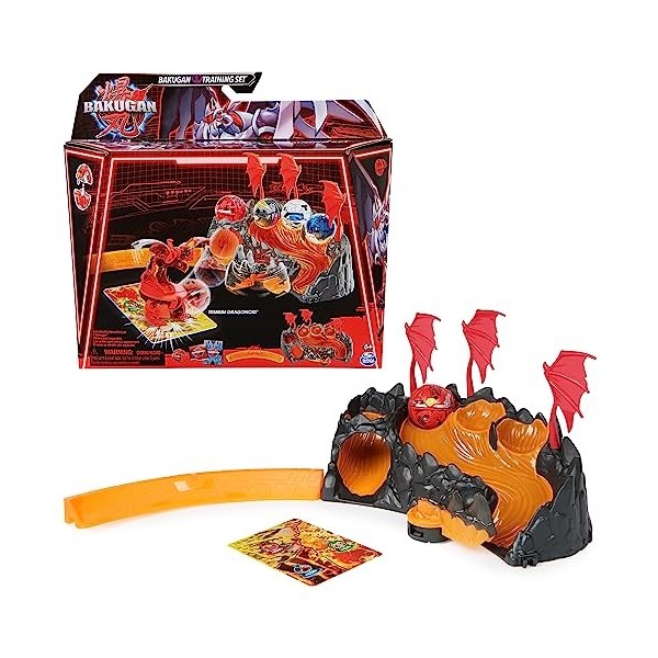 BAKUGAN Kit dentraînement 2023 avec Core Ball Titanium Dragonoid du Clan Dragon, Paysage dentraînement avec Figurine dacti