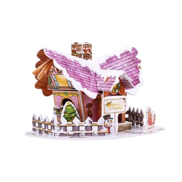 Sharplace Puzzle de noël à Faire soi-même, Puzzle 3D de noël, Village créatif, Kits de Construction de modèles pour la Maison